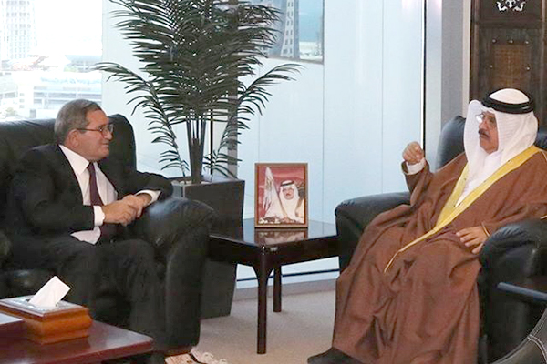 His Excellency Shaikh A. Rahman Al Khalifah receives the Russian Ambassador