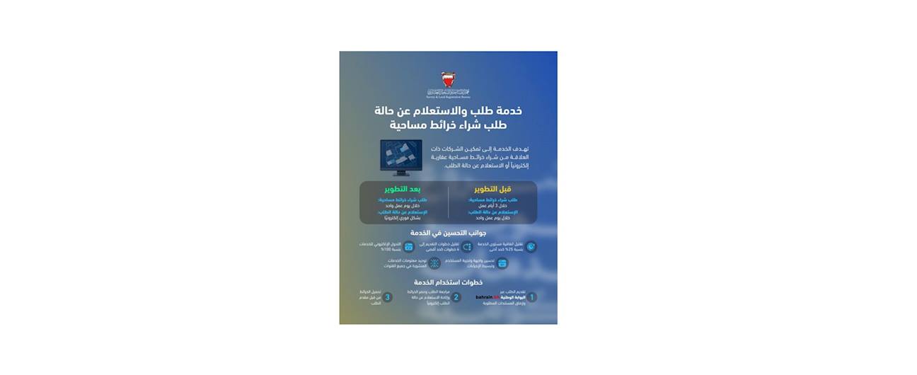 في إطار الجهود الحكومية لتطوير جودة الخدمات وإعادة هندستها .. جهاز المساحة والتسجيل العقاري يطوّر خدمة طلب شراء خرائط مساحية والاستعلام عنها